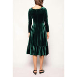 Cypress Dress in Green Velvet