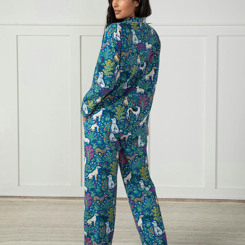 Must Love Dogs - Long PJ Set - Indigo