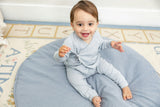 Crinkled Jersey Wrap 2Pc Set Blue