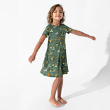 Jurassic Park: Safari Bamboo Girls' Short Sleeve Dress