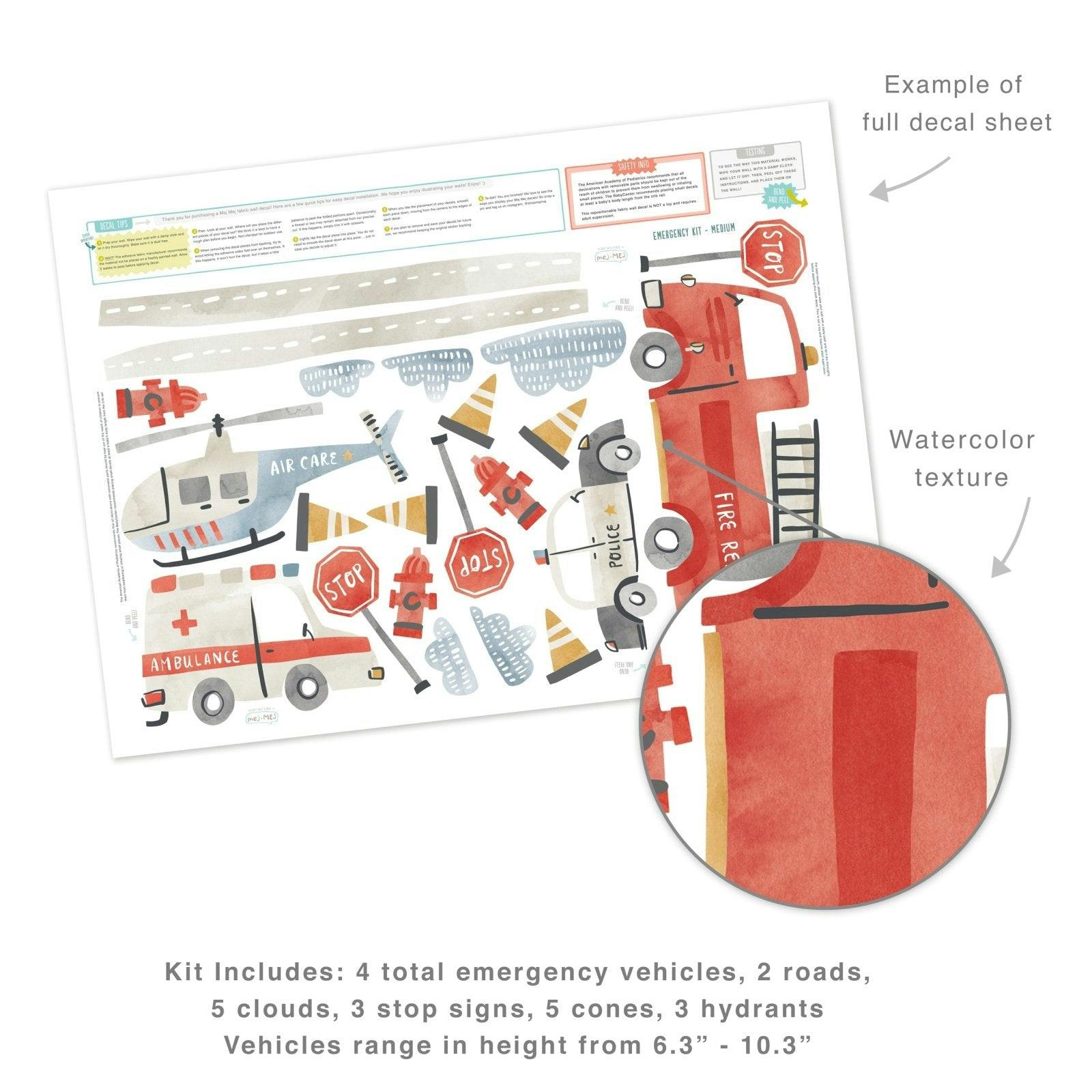Emergency Kit • Medium • Peel-and-Stick Wall Decals