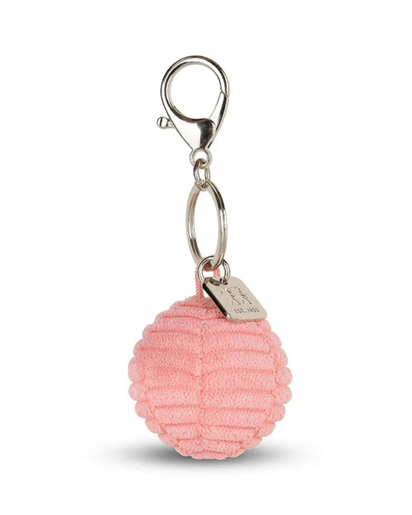 Keychain Smiley ECO Corduroy Bubblegum Pink  2"