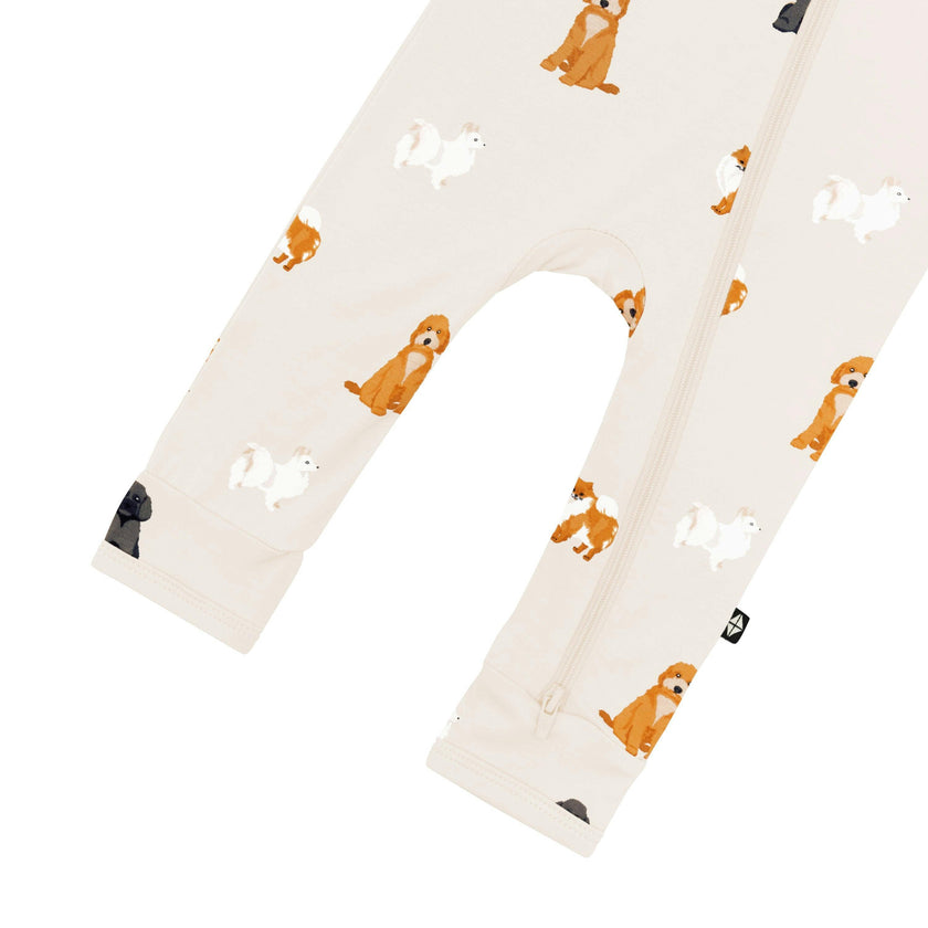 Zippered Romper in Fluffy Dog