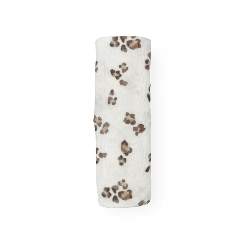 Stretch Knit Swaddle Blanket - Micro Cheetah