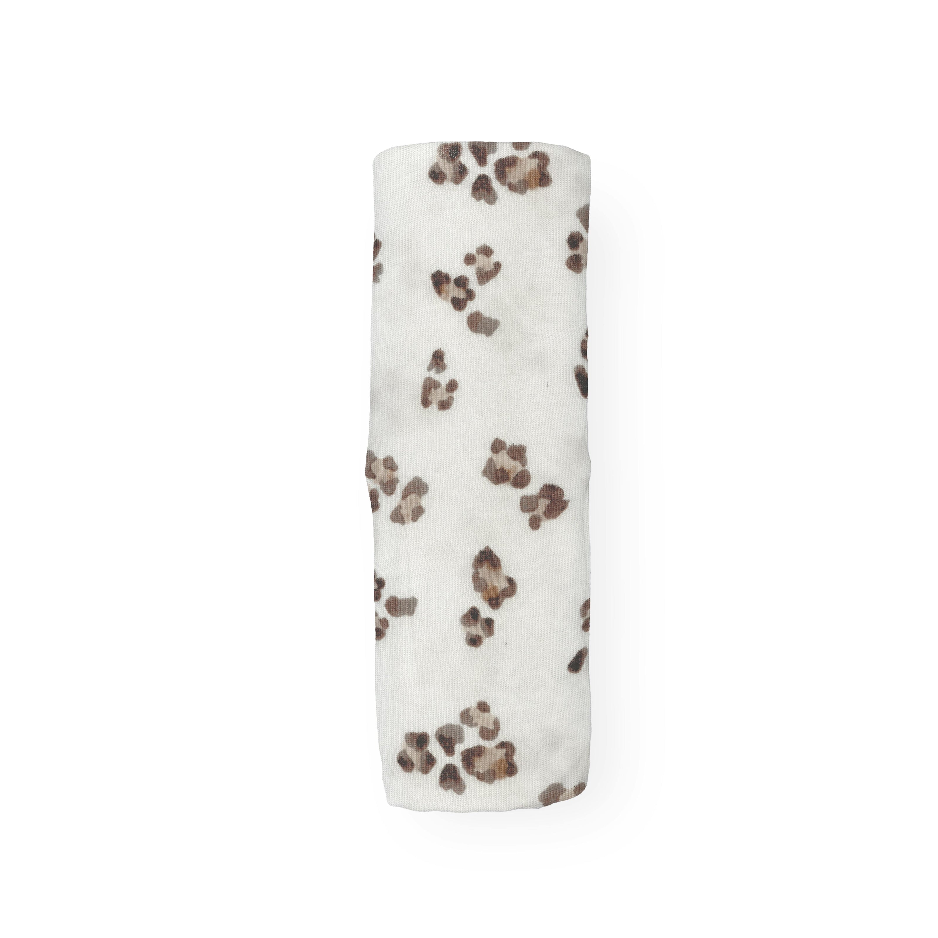 Stretch Knit Swaddle Blanket - Micro Cheetah