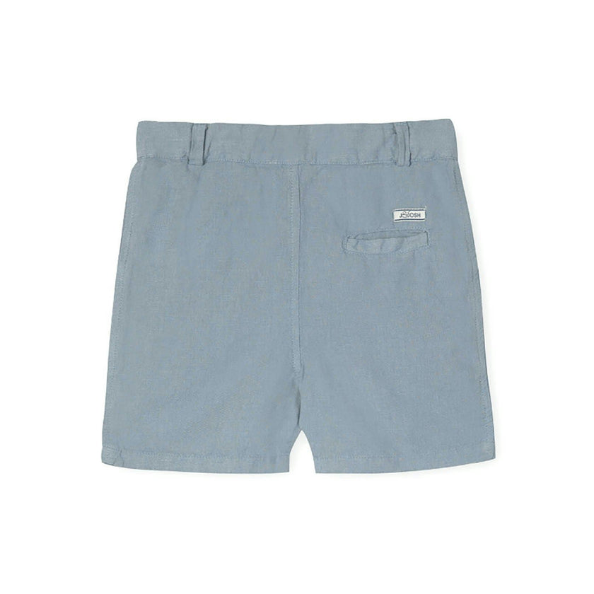 Blue Grey Linen Cotton Shorts