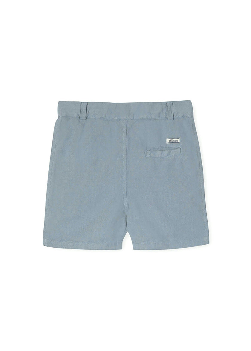 Blue Grey Linen Cotton Shorts