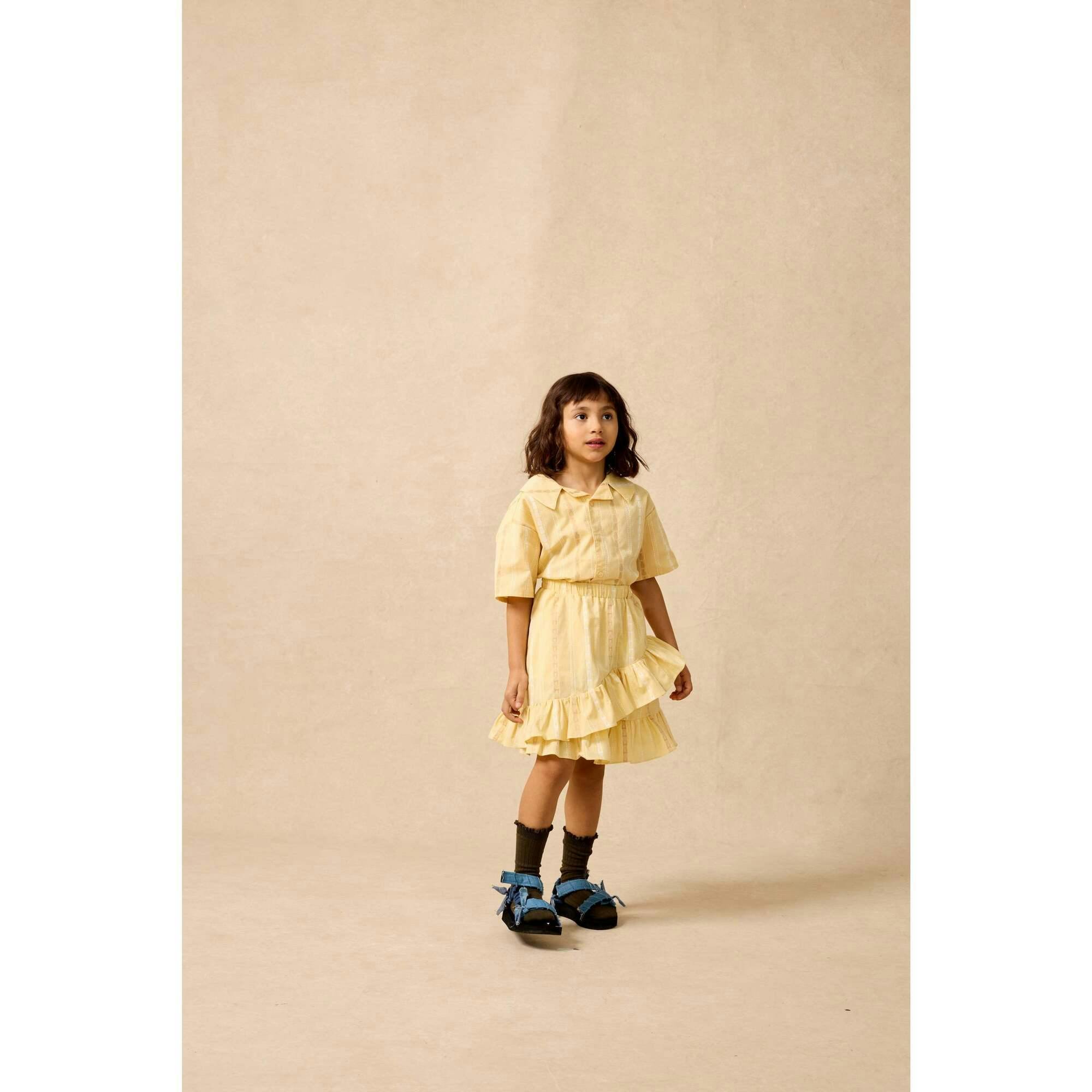 Crossover Sunday Skirt in Pineapple Stripe