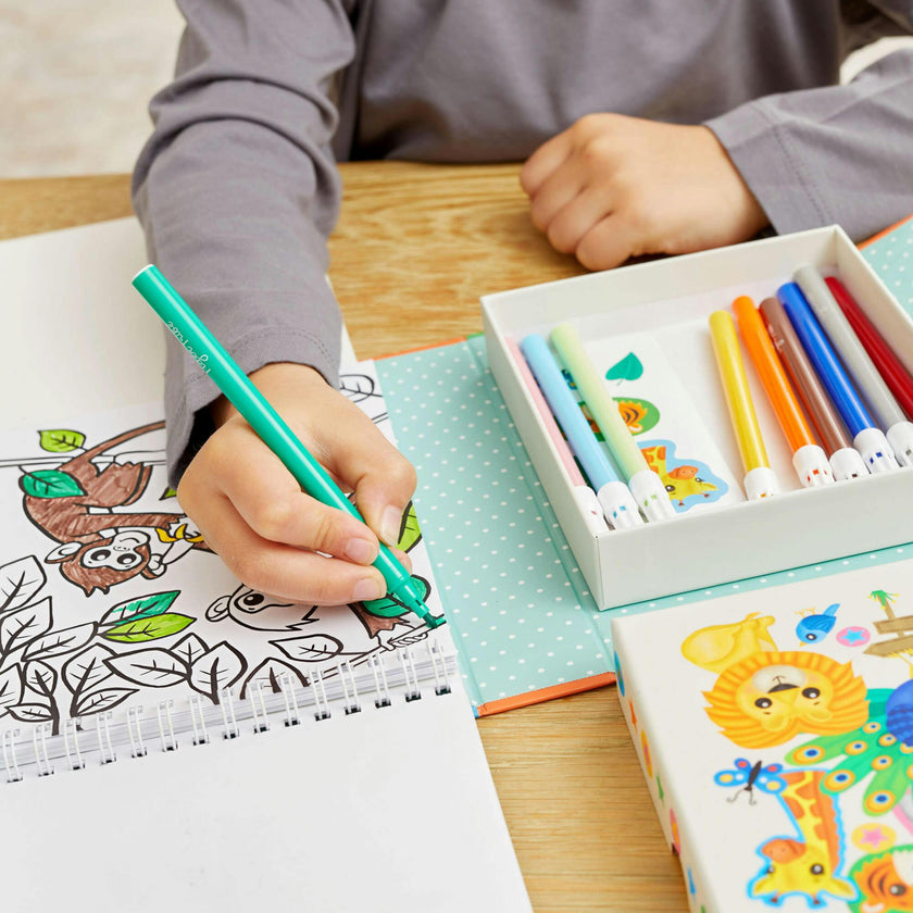 Tribe: Coloring Set - Zoo - Activity Set w/ Stickers