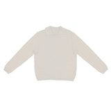 Argyle Fine Knit Collared Rounded V-Neck Sweater