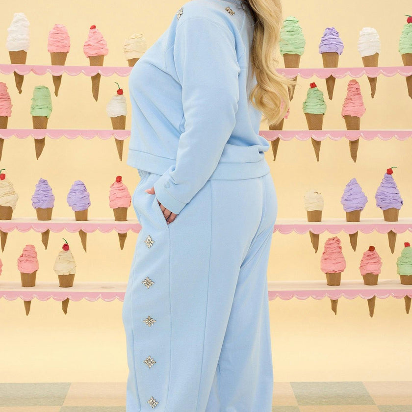 Casey Jogger Sweatpants in Light Blue