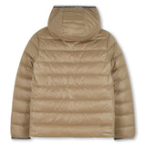 Beige Hooded Puffer Coat