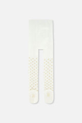 Knit Heart Tights Off-White