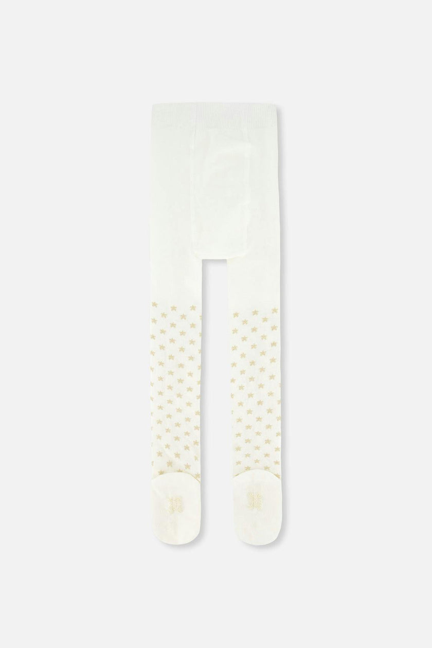 Knit Heart Tights Off-White