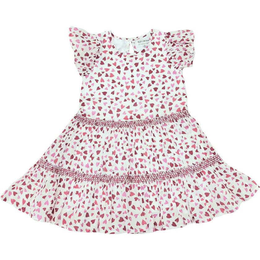 Hearts Print Twirl Dress