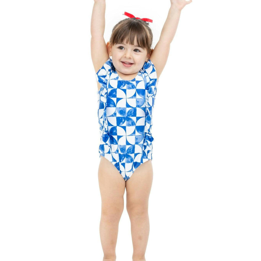 The Greece - Girls Ruffle One Piece UPF 50+