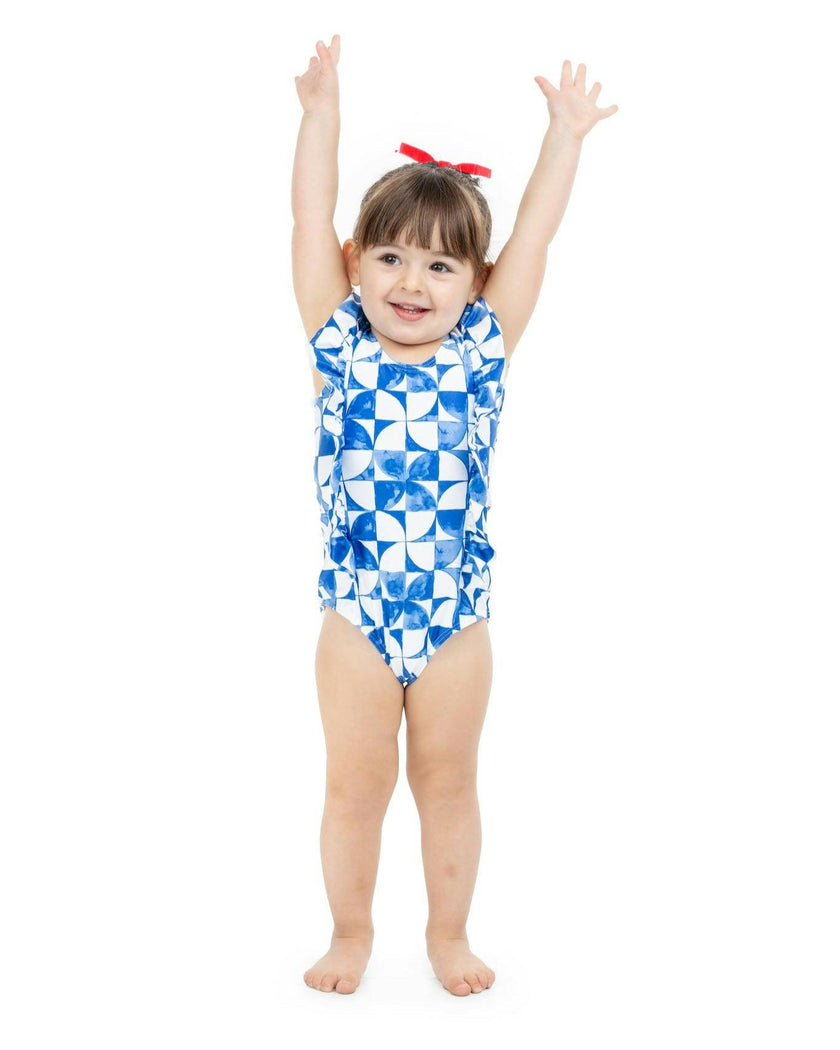 The Greece - Girls Ruffle One Piece UPF 50+