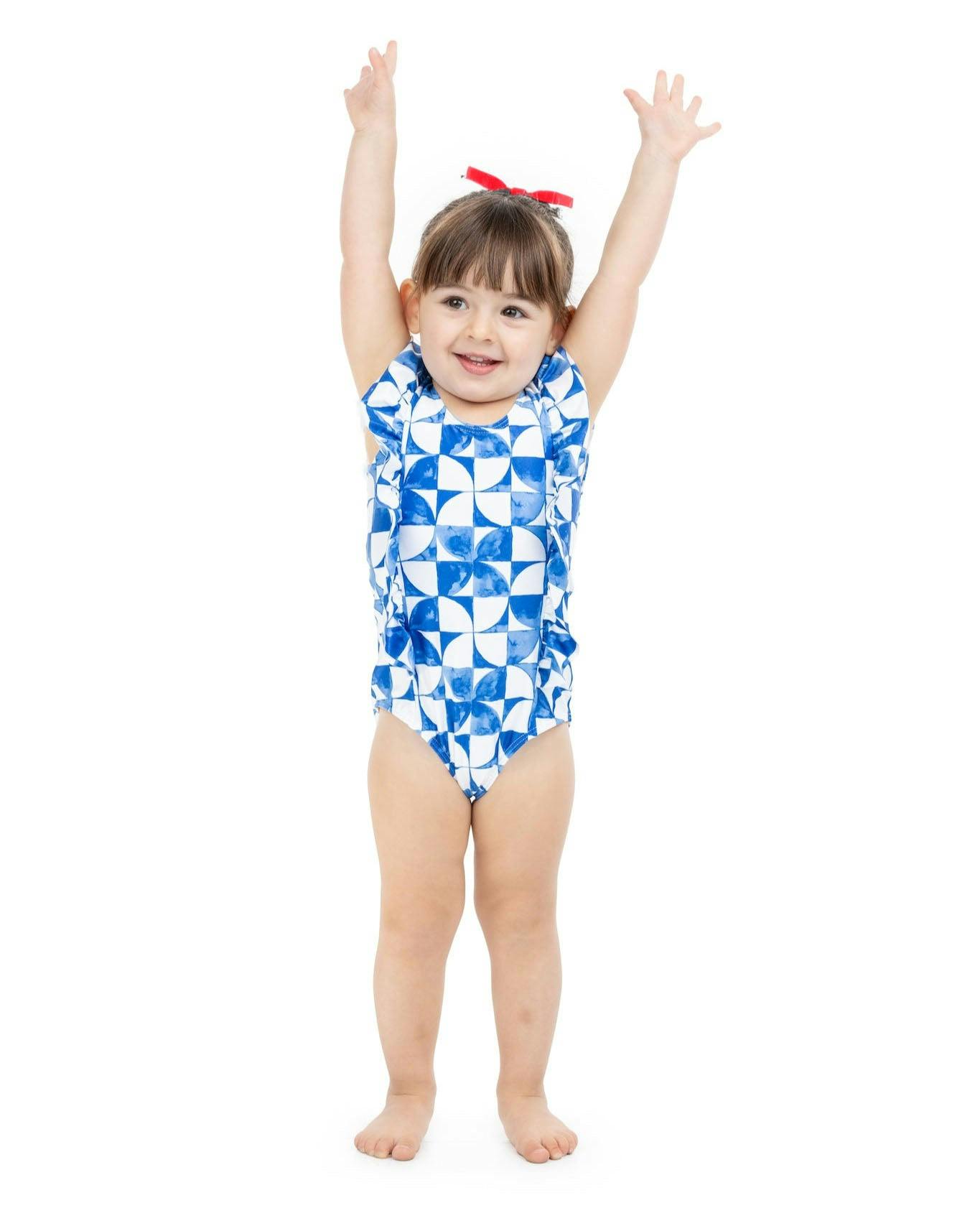 The Greece - Girls Ruffle One Piece UPF 50+
