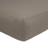 Cotton Muslin Crib Sheet - Mocha