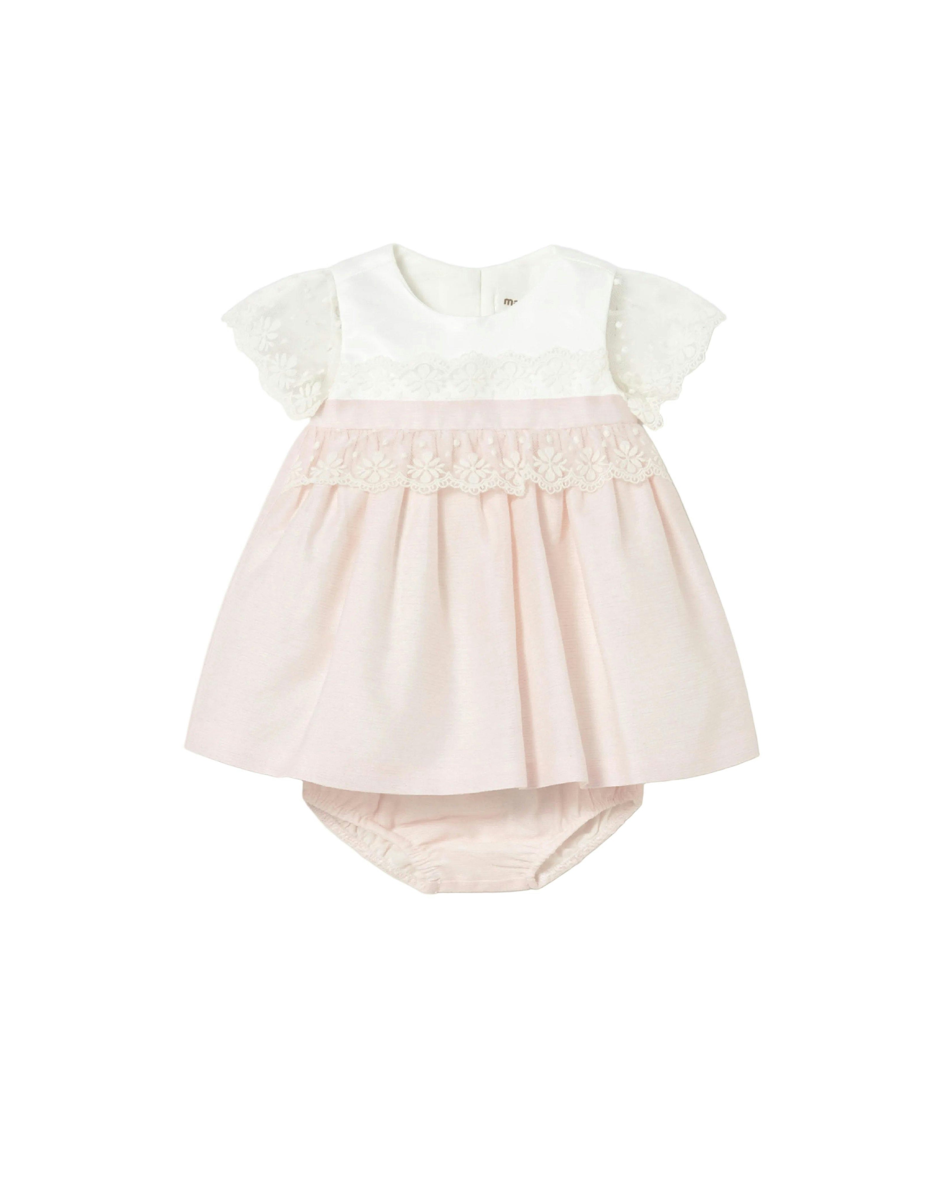 Pink Baby Dress With Bloomers