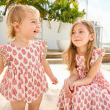 Baby Girls Elsie Bubble - Pink Dahlia Floral