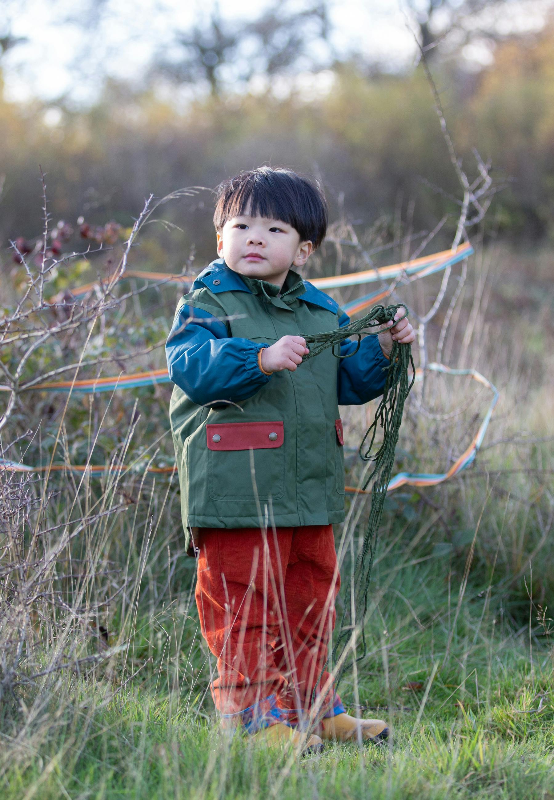 Chive Green Recycled Waterproof Winter Coat, Green