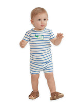 Striped Tag Applique Shorts Set