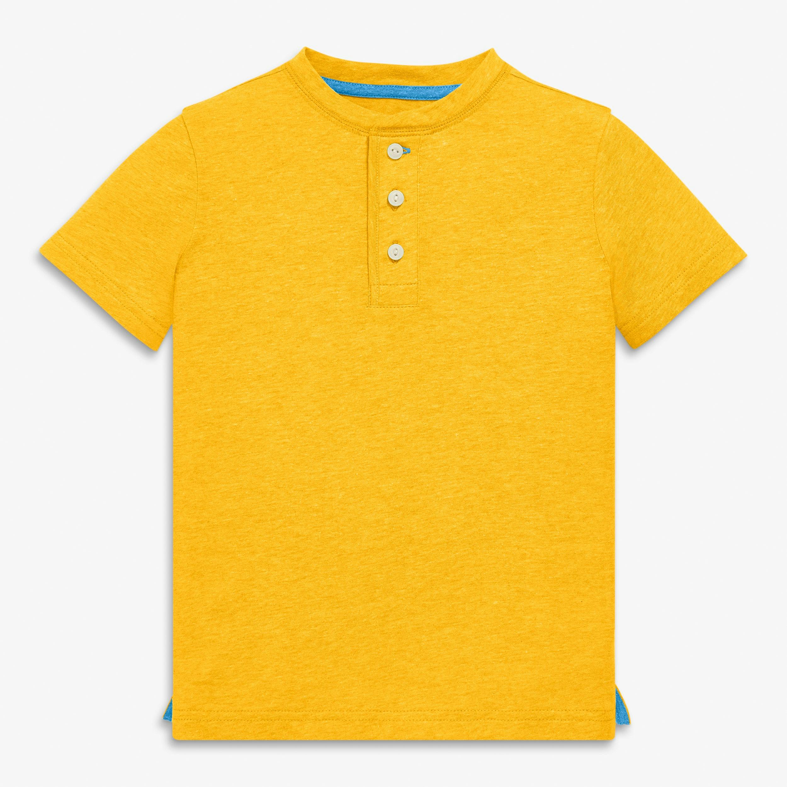 Kids heathered henley tee