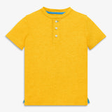 Kids heathered henley tee
