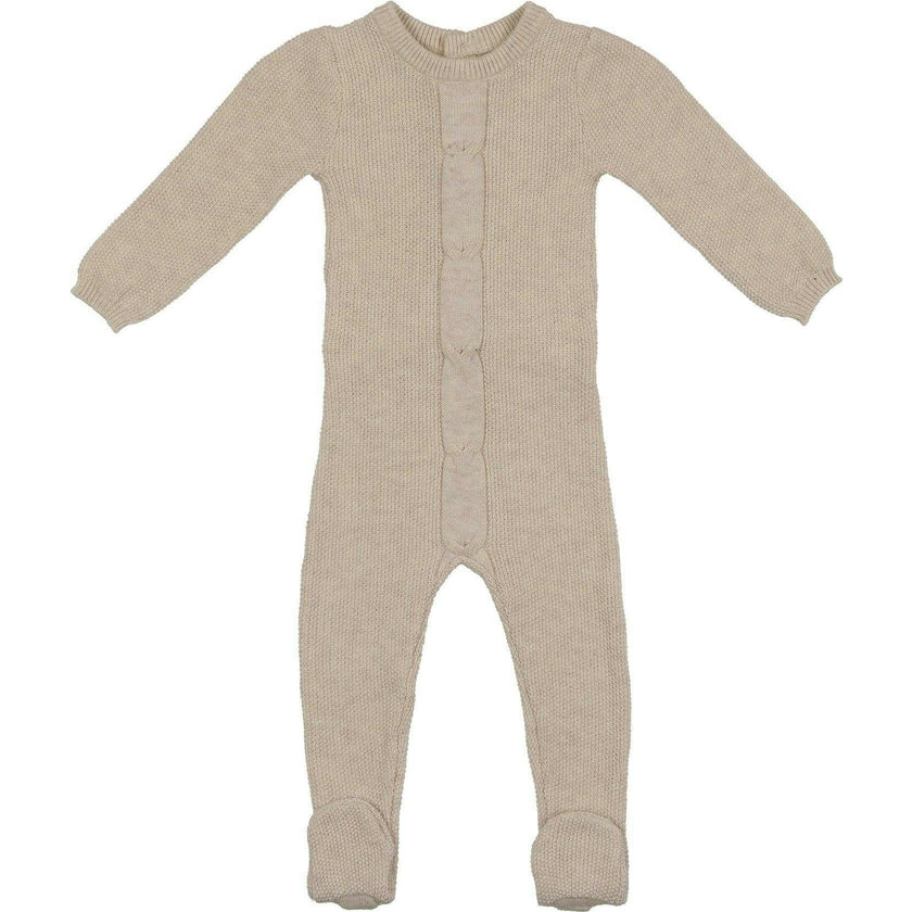 Braided Rope Knit Long Sleeve Footie