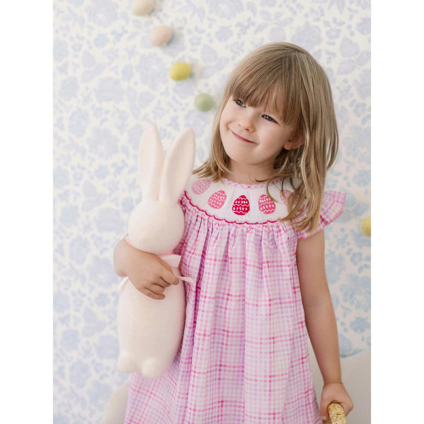 Pink Easter Egg Smocked Dress