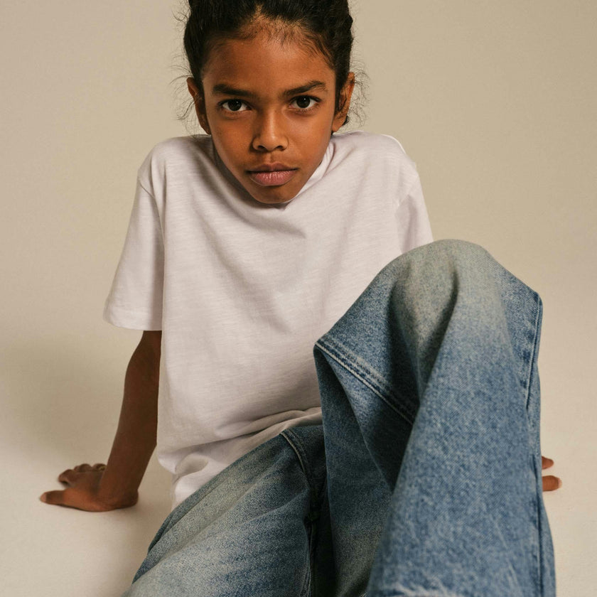 Zeke Wide Leg Jeans | Aged Mid