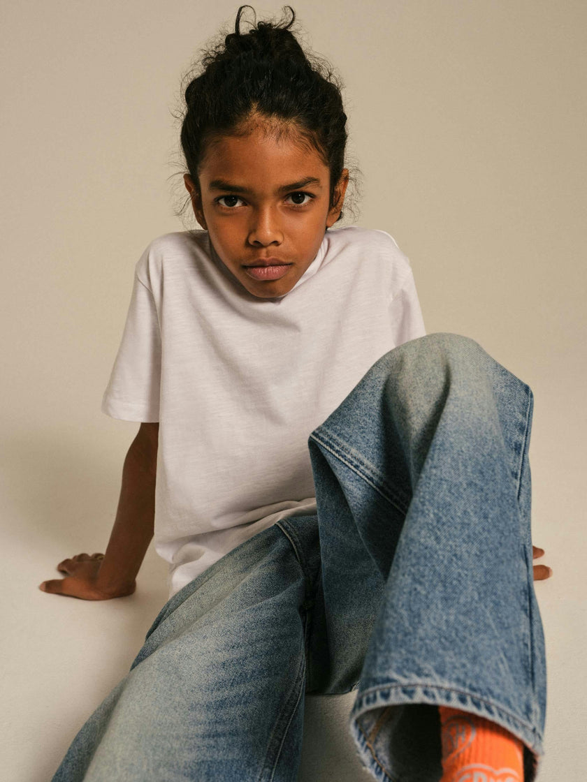 Zeke Wide Leg Jeans | Aged Mid