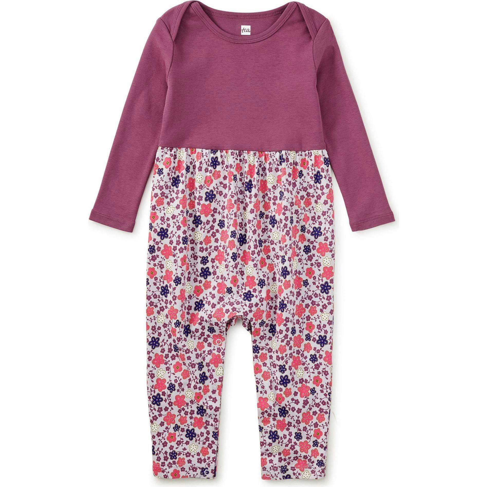 Print Mix Baby Romper, Blue