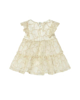 Beige Baby Dress With Heart Motif
