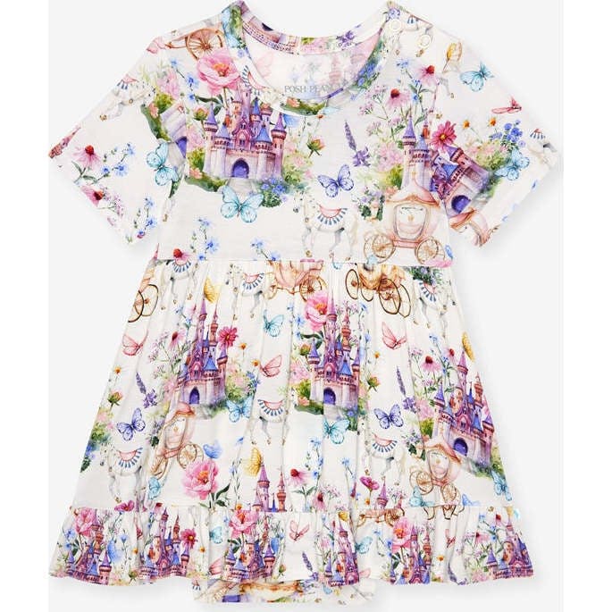 Katrina Ruffled Twirl Bodysuit Dress