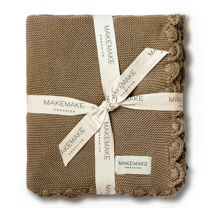 Organic Cotton Scalloped Baby Blanket