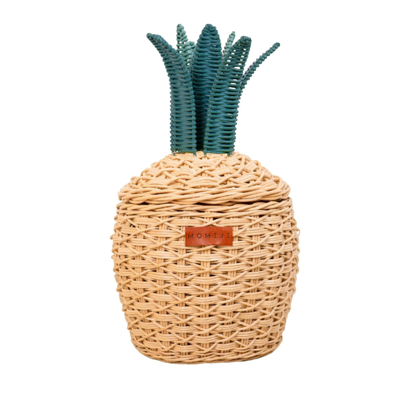 Handcrafted - Pineapple Basket (Natural) Small - Rattan Wicker