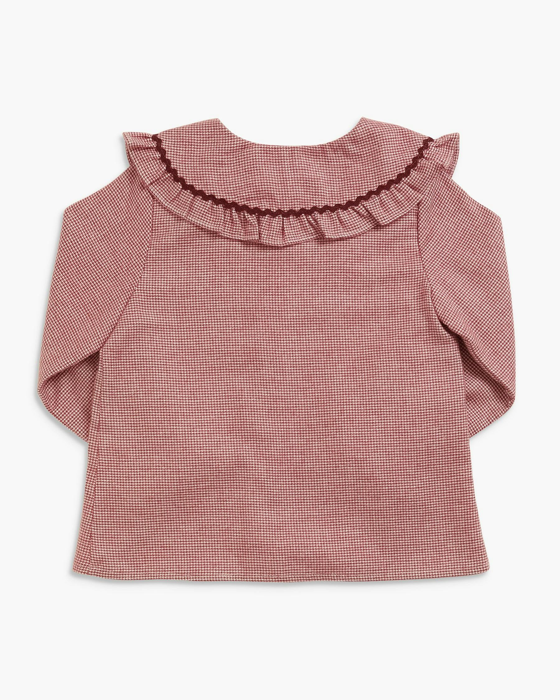 Gaya Blouse Burgundy Minicheck