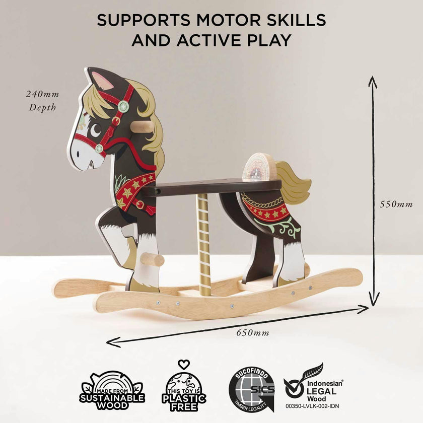 Classic Wooden Rocking Horse