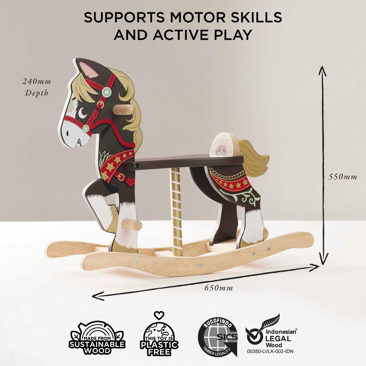 Classic Wooden Rocking Horse