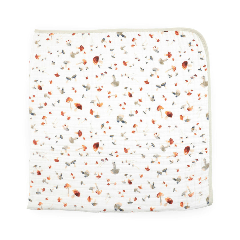 Original Cotton Muslin Quilt - Mushrooms