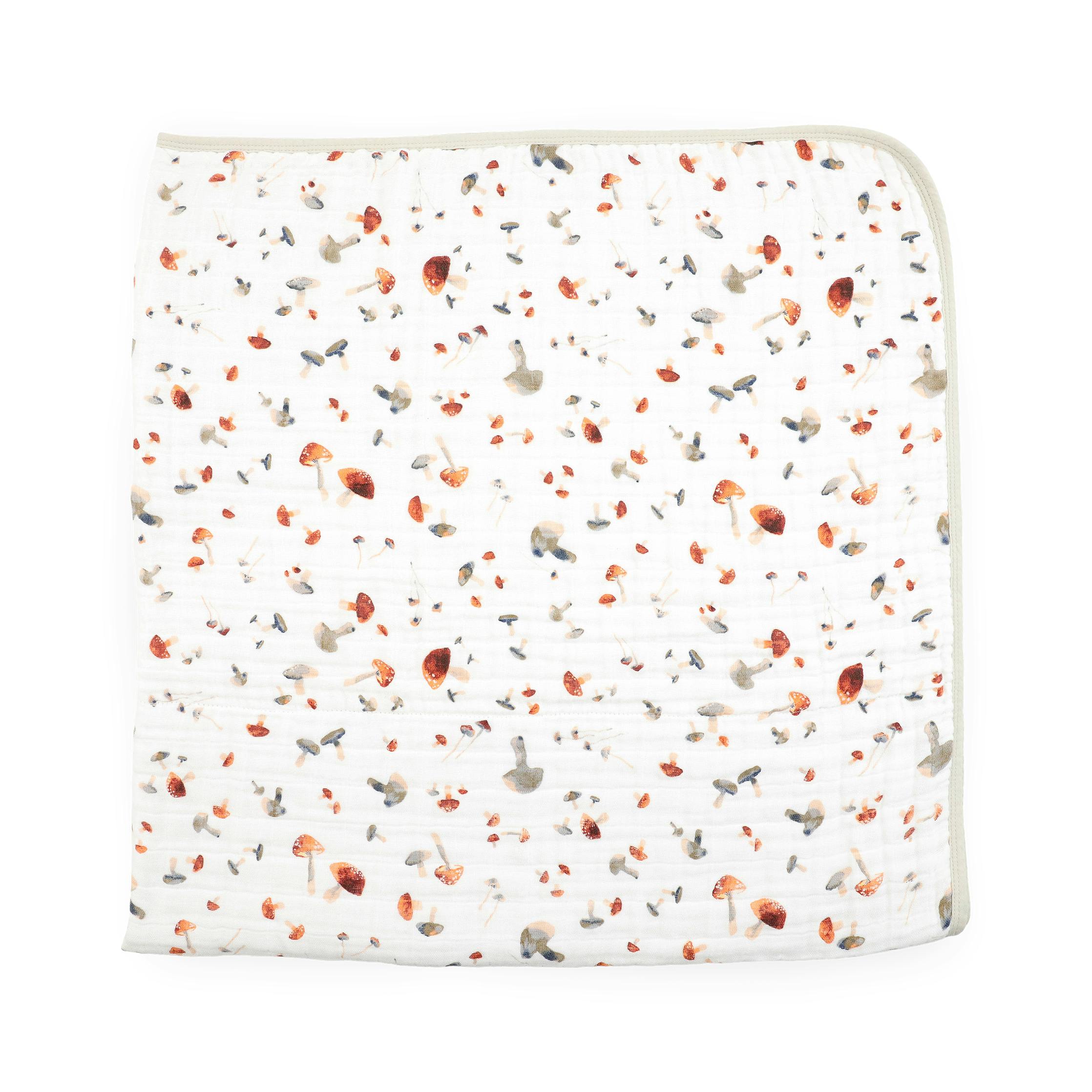 Original Cotton Muslin Quilt - Mushrooms