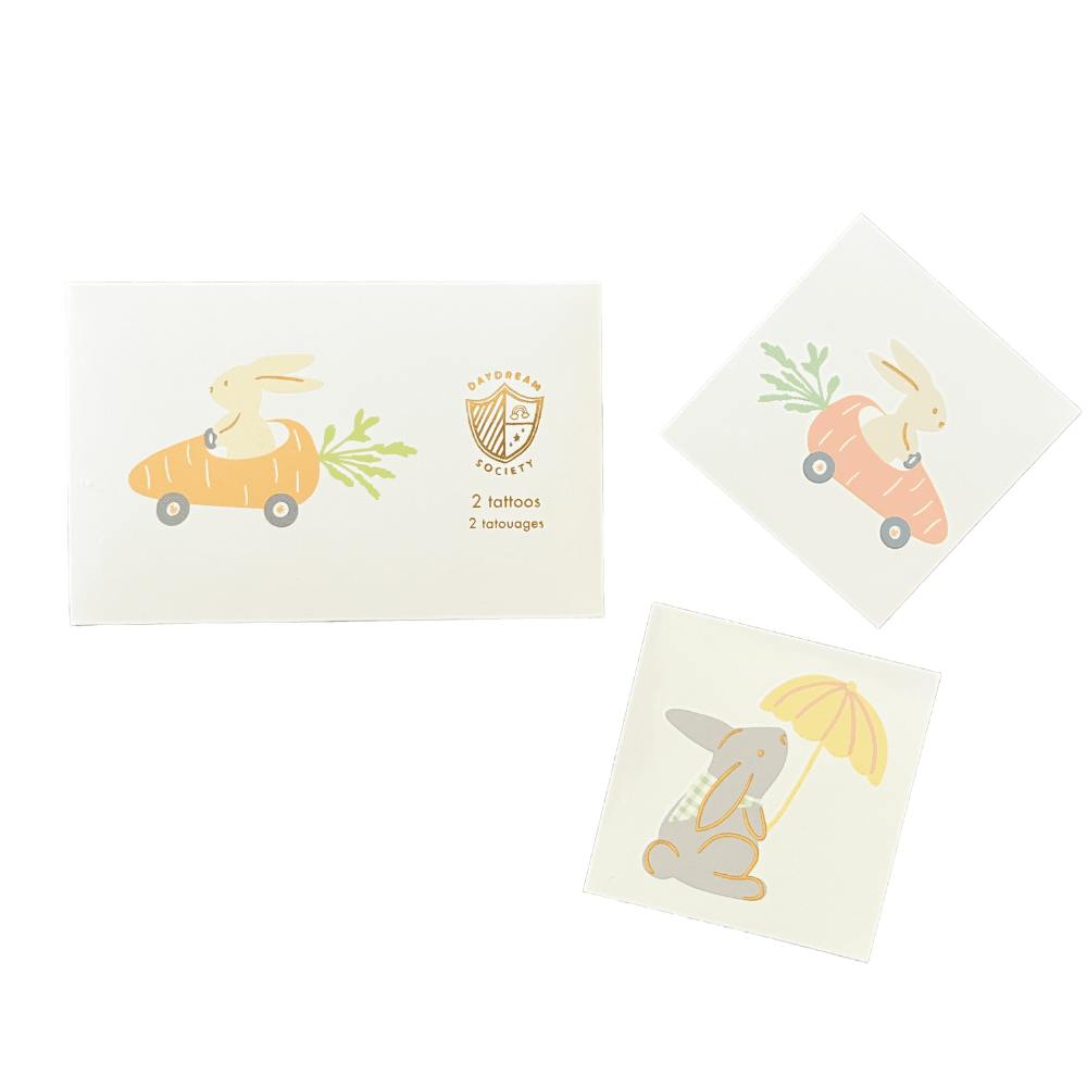 Bunnies In The Garden Temporary Tattoos