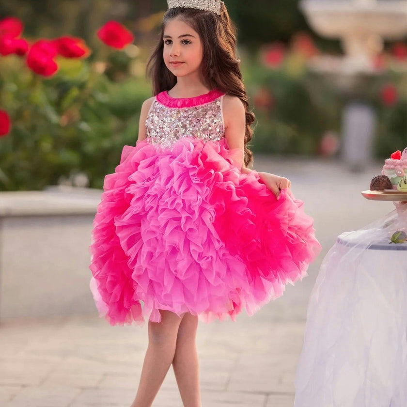 Princess Rosabelle Ruffle Dress - Girls Party Dress