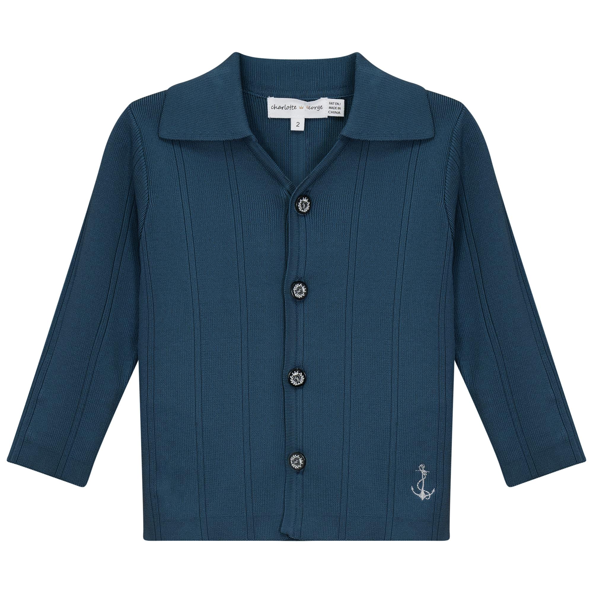 Anchor Embroidered Long Sleeve Jacket