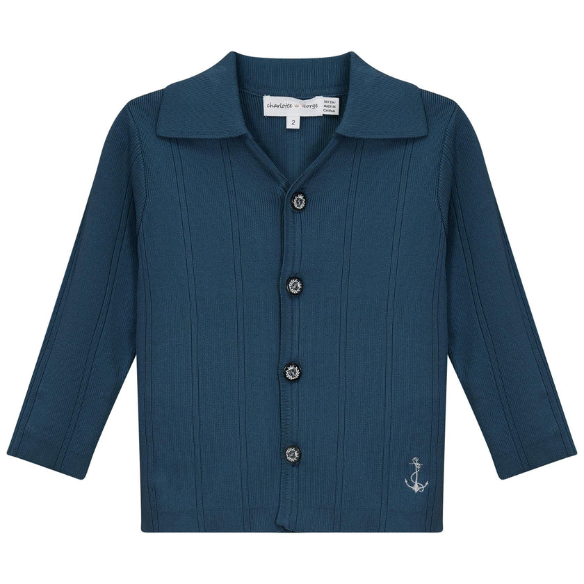 Anchor Embroidered Long Sleeve Jacket