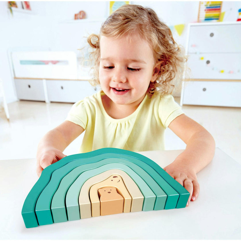 Hape: Arctic Polar Stacking Blocks - Wooden Nesting Toy