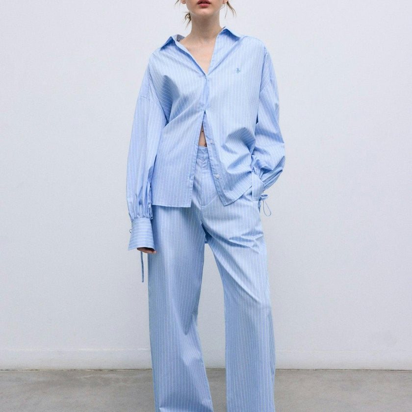 Aura Woman Shirt Vista Blue Stripes