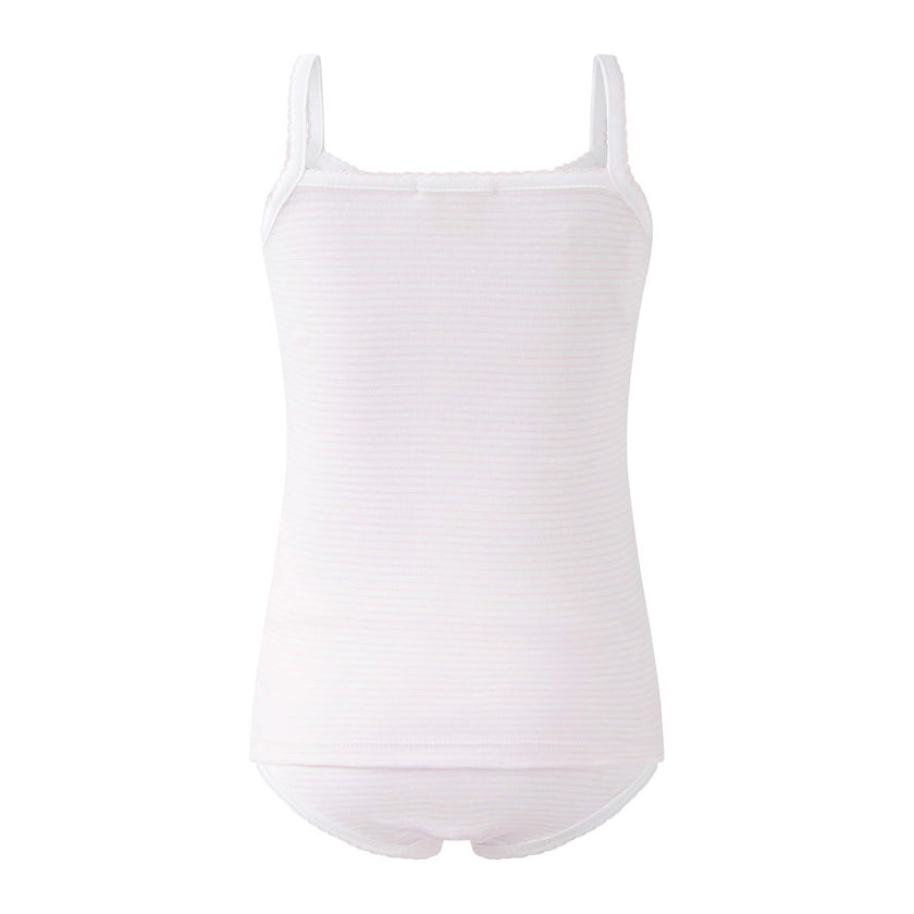 Pima Pink Stripe Underwear Set